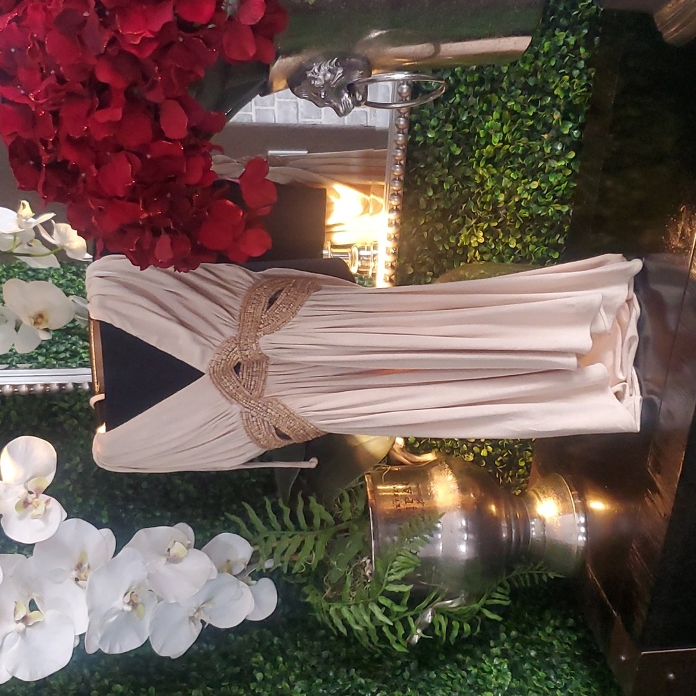 Sky Cream and Gold Tank Top